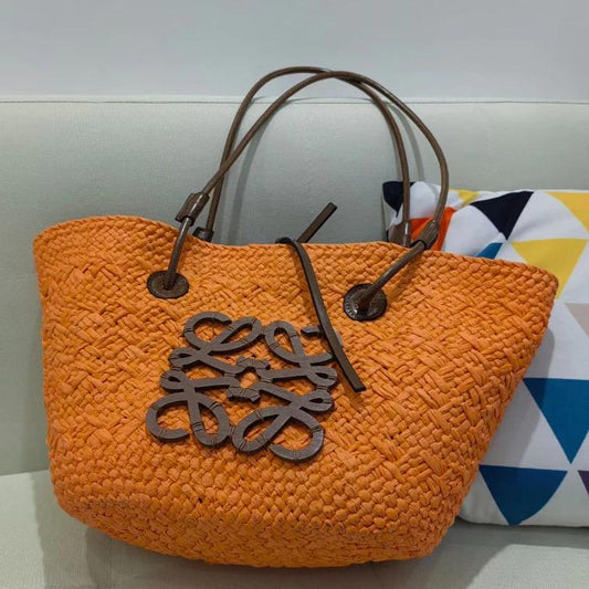 LOEWE STRAW KANE BAGS