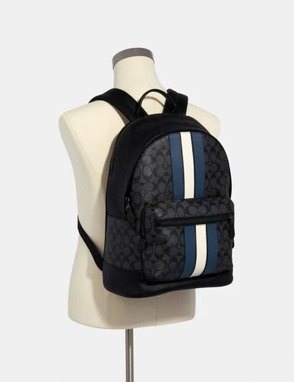 Coach West Houston Backpack In Signature Block
