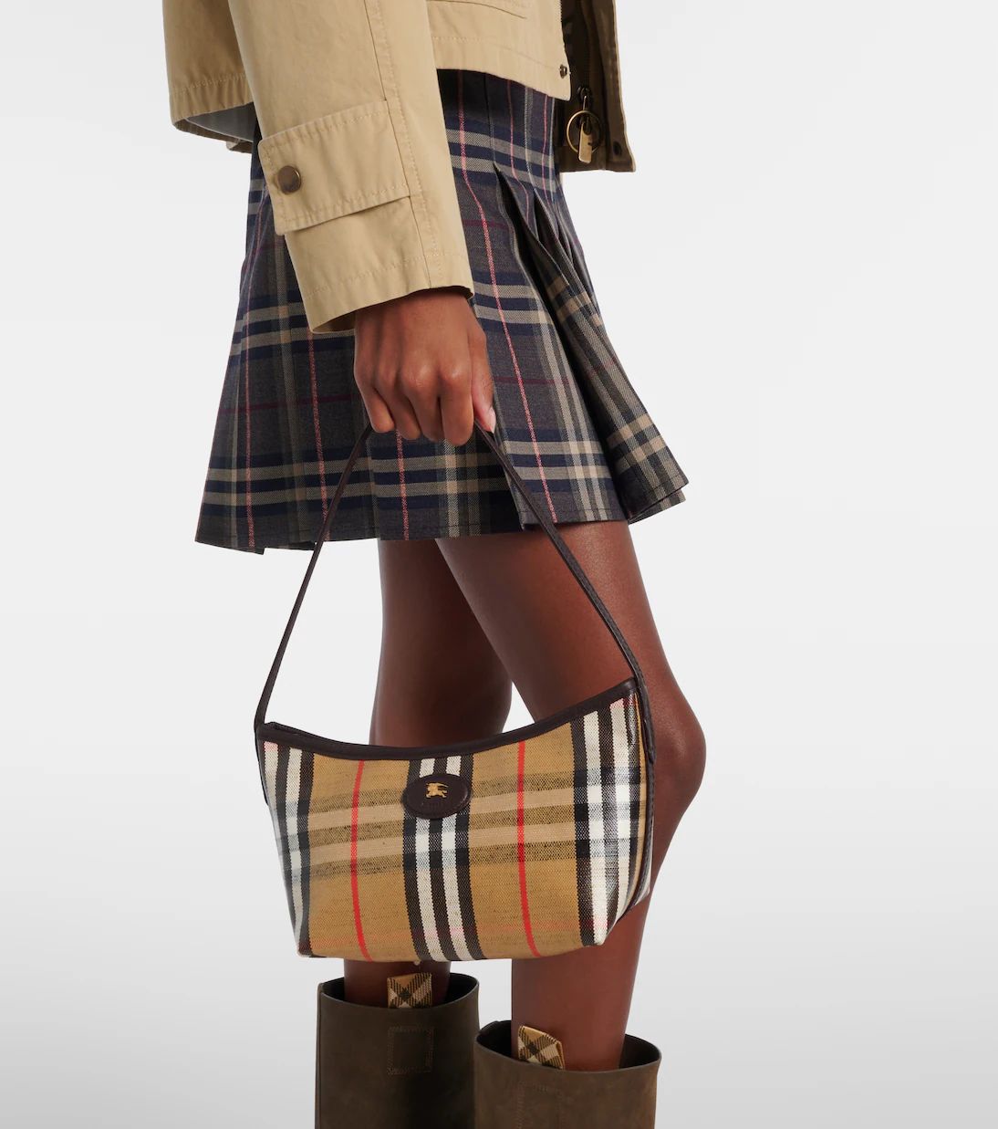 Burberry Highlands Vintage Checks Shoulder Bag