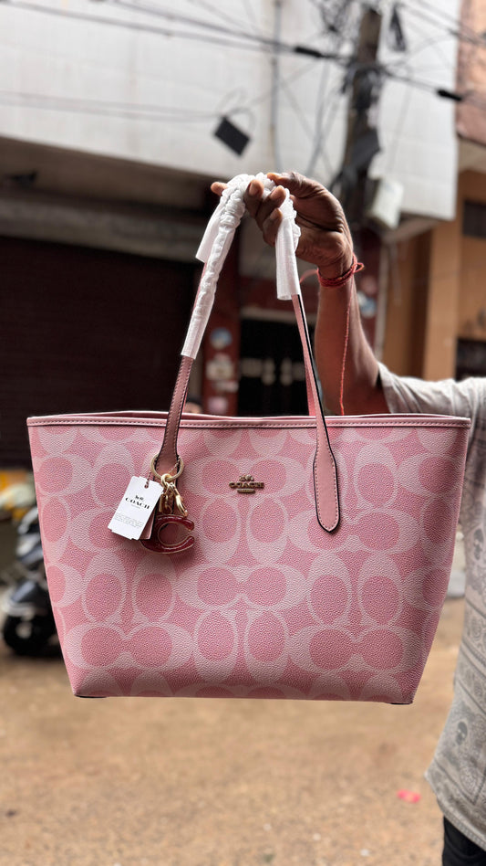 Coach Pink Carryall City Tote