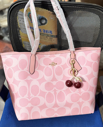 Coach Pink Carryall City Tote