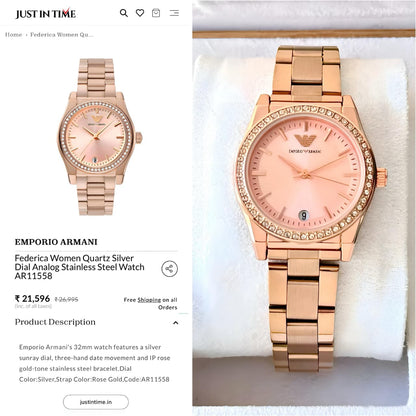Emporio Armani Federica Women's Original Model Series Now Available