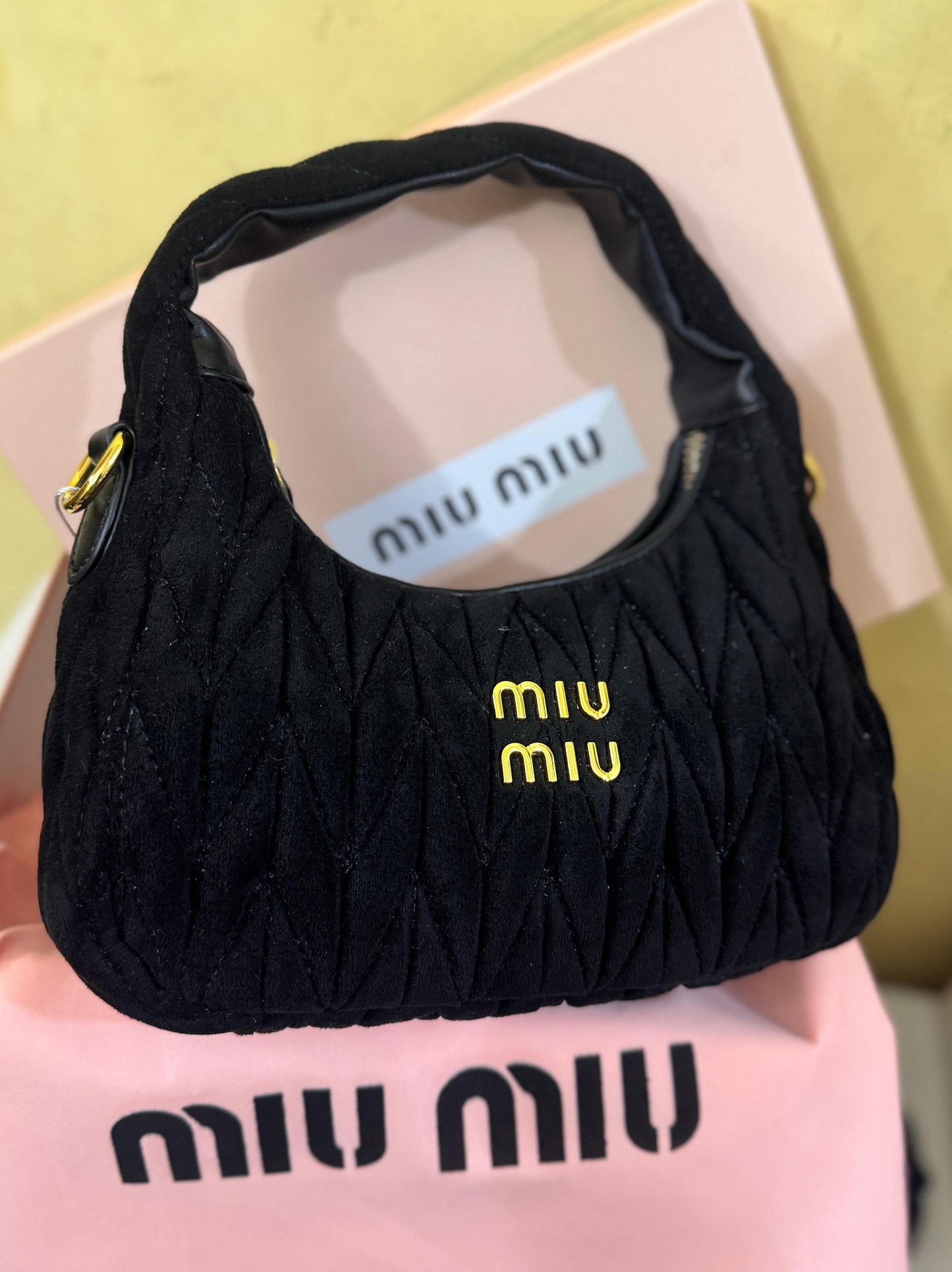 Miu Miu Wander Matlasse Hobo Bag