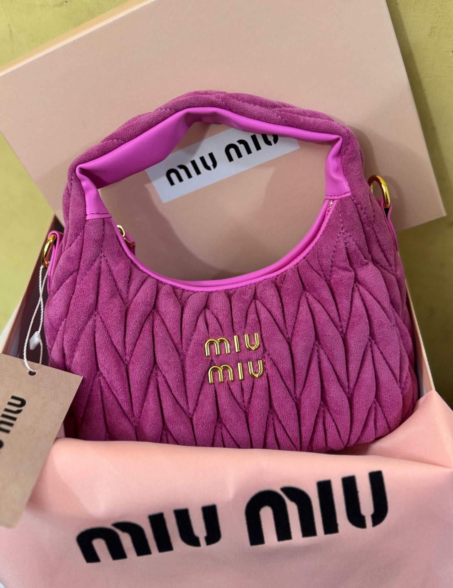 Miu Miu Wander Matlasse Hobo Bag