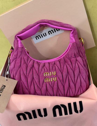 Miu Miu Wander Matlasse Hobo Bag