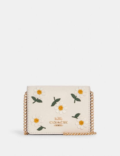 Coach Flower Nano Wallet Chain Sling