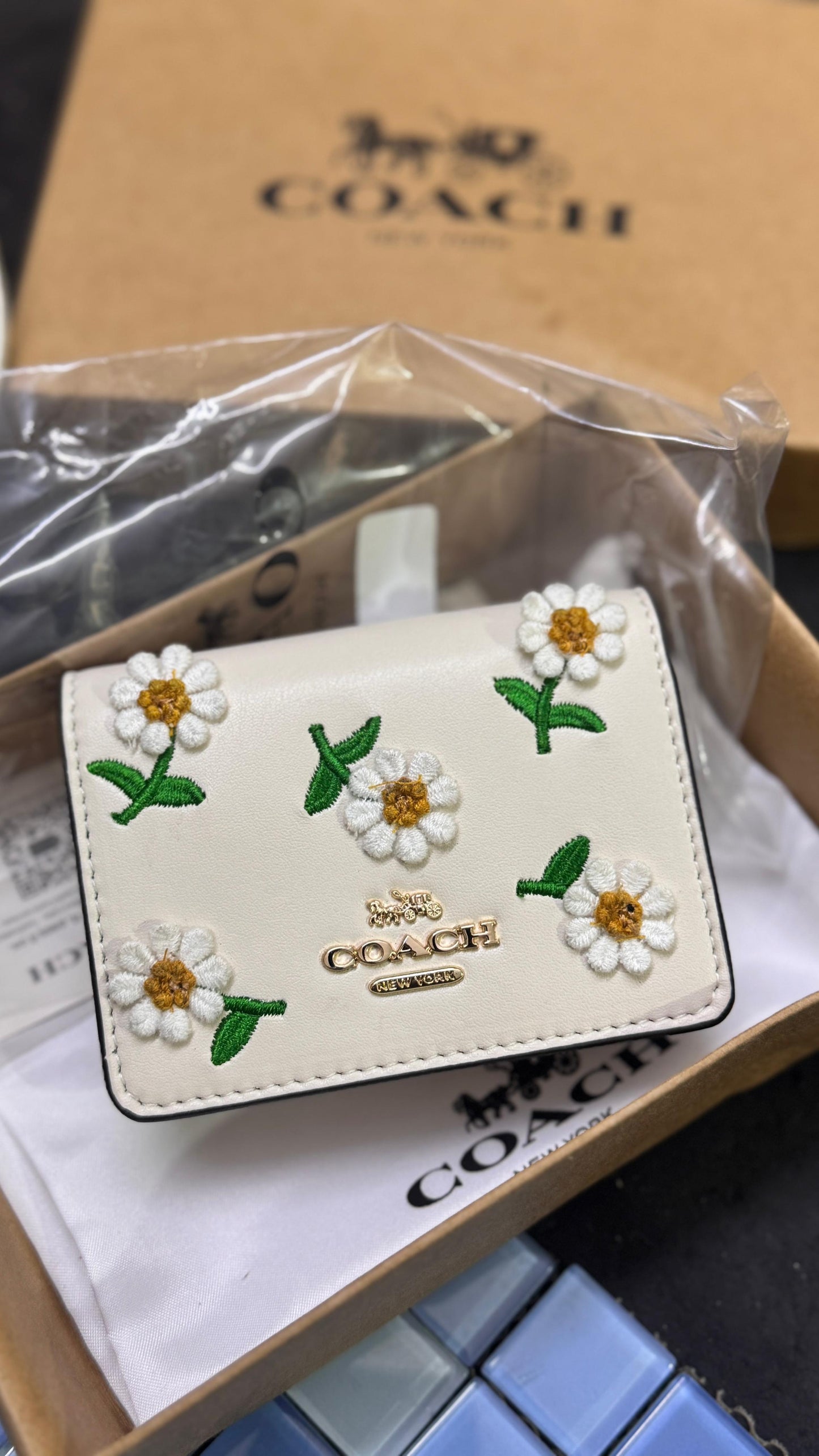 Coach Flower Nano Wallet Chain Sling