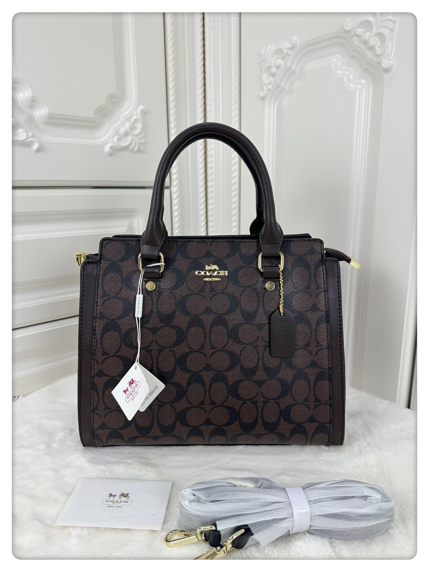 Coach Signature Saffiano Corporate Handbag