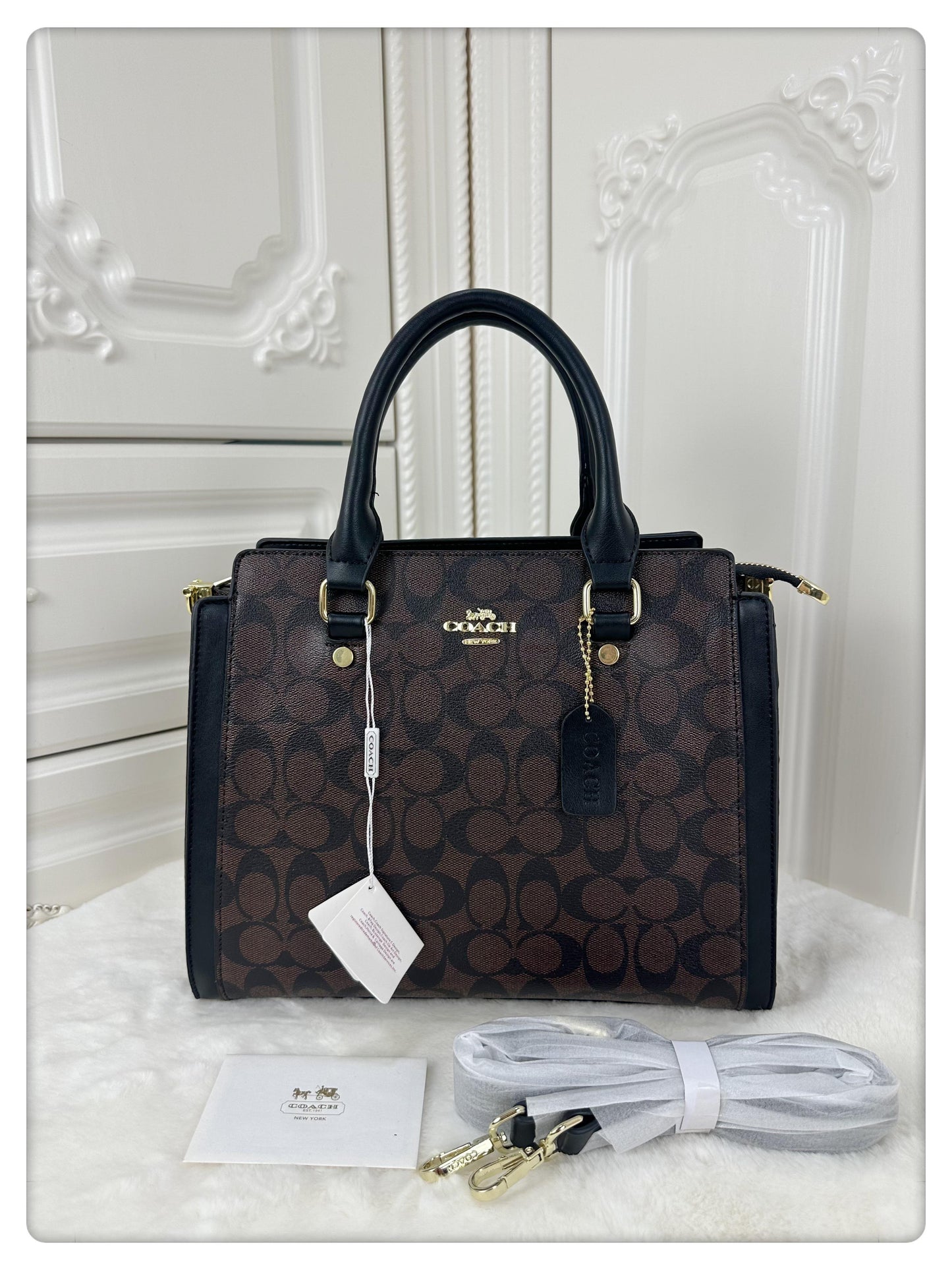 Coach Signature Saffiano Corporate Handbag