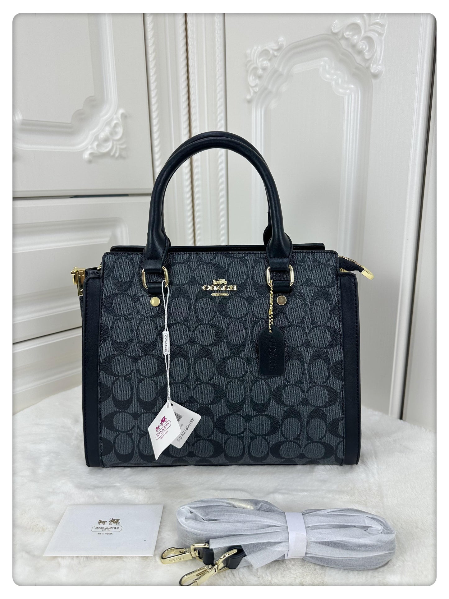 Coach Signature Saffiano Corporate Handbag