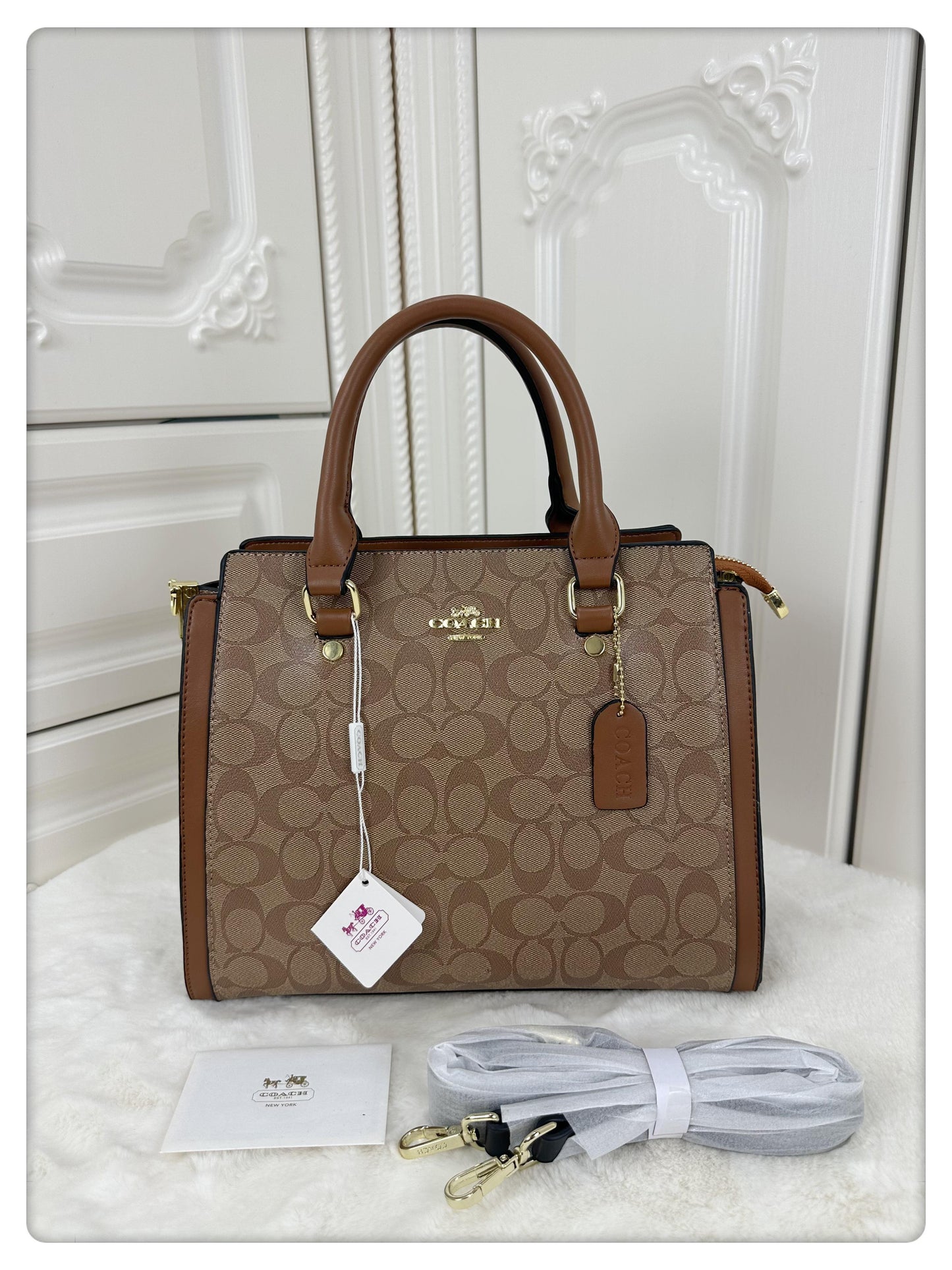 Coach Signature Saffiano Corporate Handbag