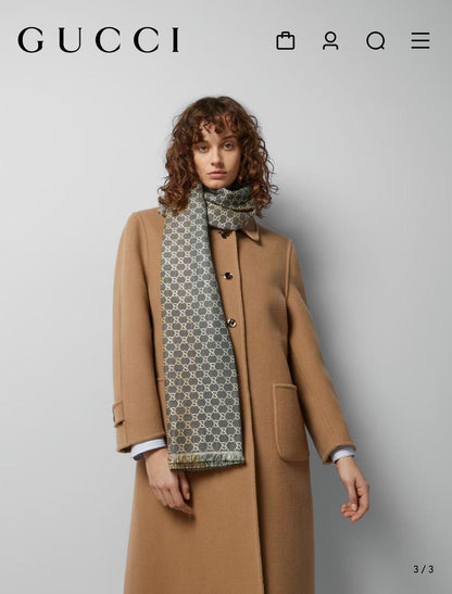 Gucci Jacquard Multicolour Shawl