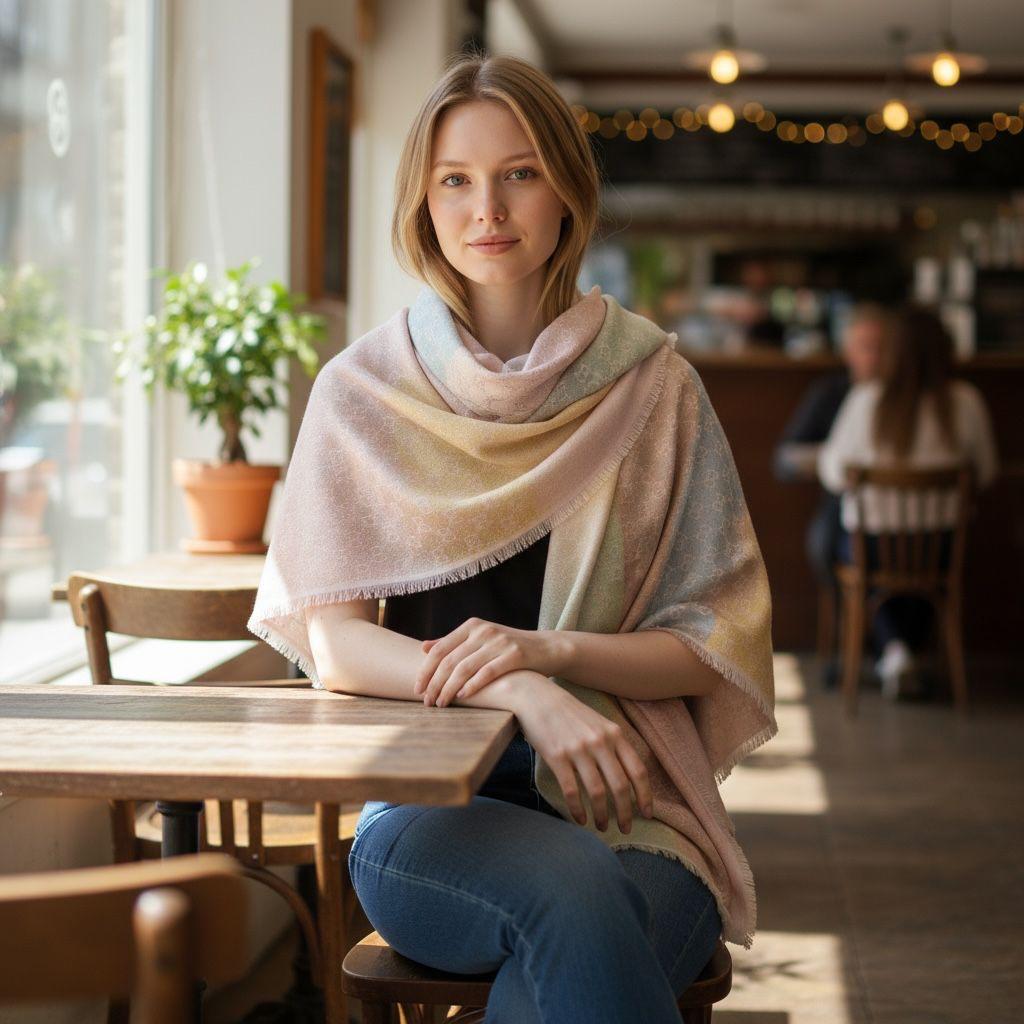 Gucci Jacquard Multicolour Shawl