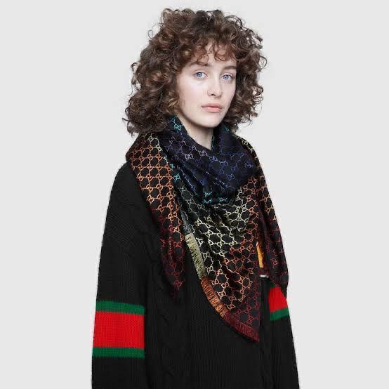 Gucci Jacquard Multicolour Shawl