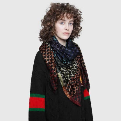 Gucci Jacquard Multicolour Shawl