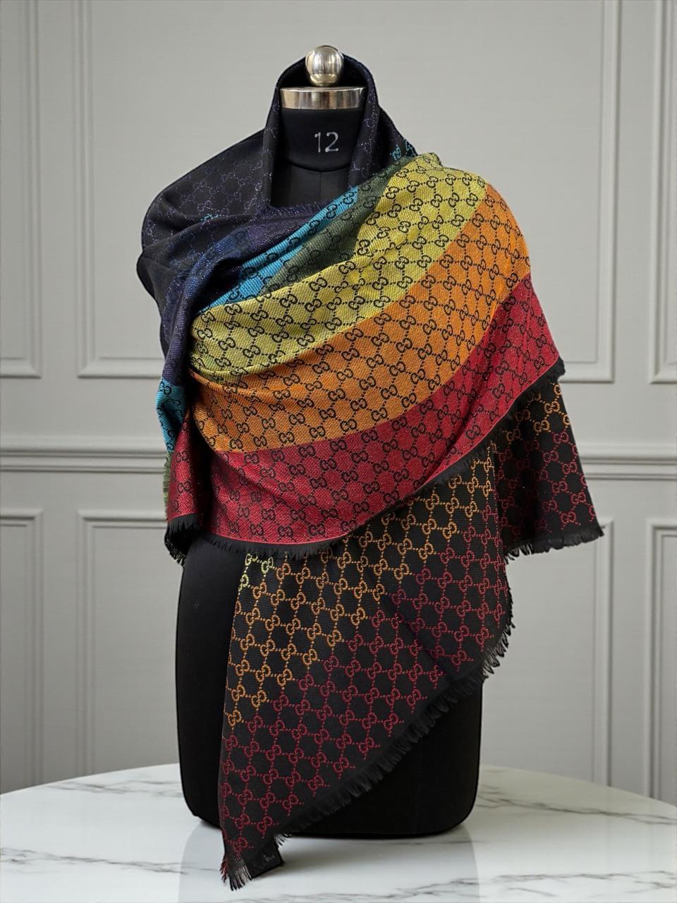 Gucci Jacquard Multicolour Shawl