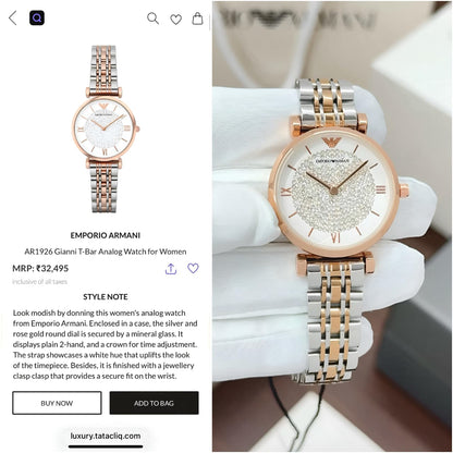 Emporio Armani Women's Original Model Series Now Available