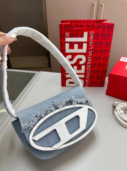 Diesel Metallic Chrome Shoulder Bag