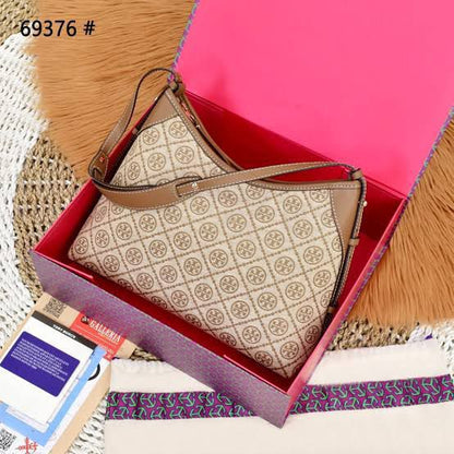 Tory Burch T Monogram Medium Large Hobo Bag