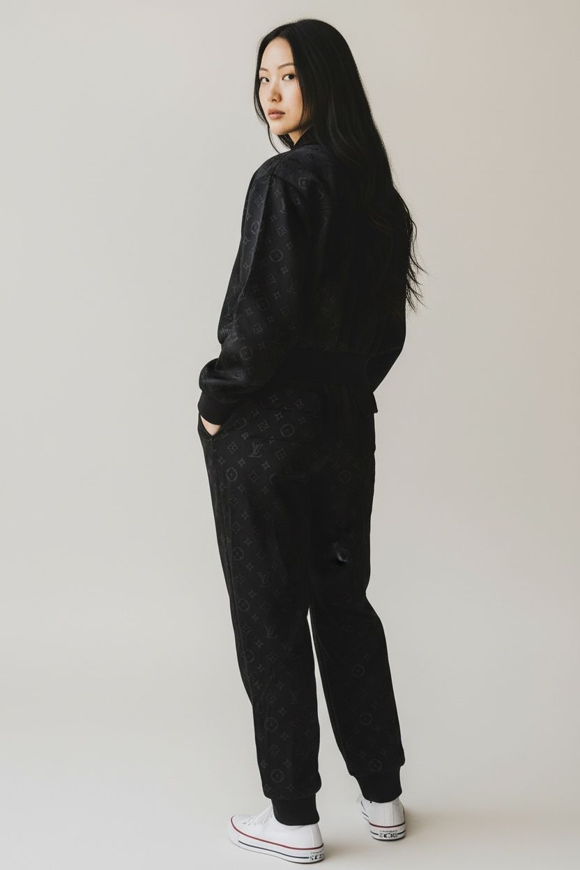 Louis Vuitton Black Embossed Tracksuit