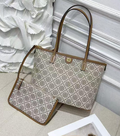 Tory Burch T Monogram Jacquard Tote Bag