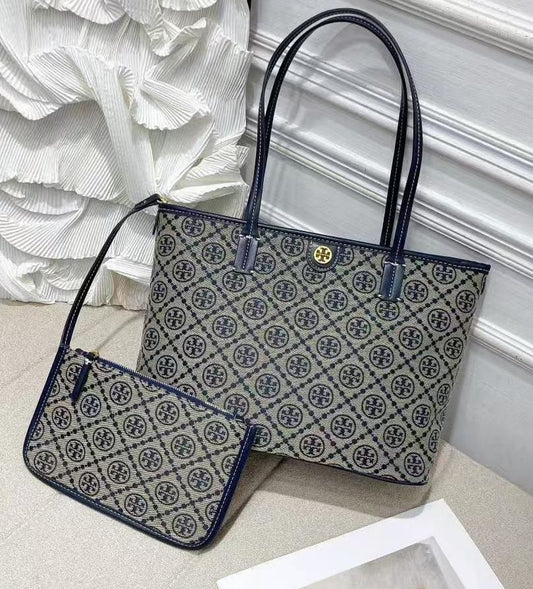 Tory Burch T Monogram Jacquard Tote Bag