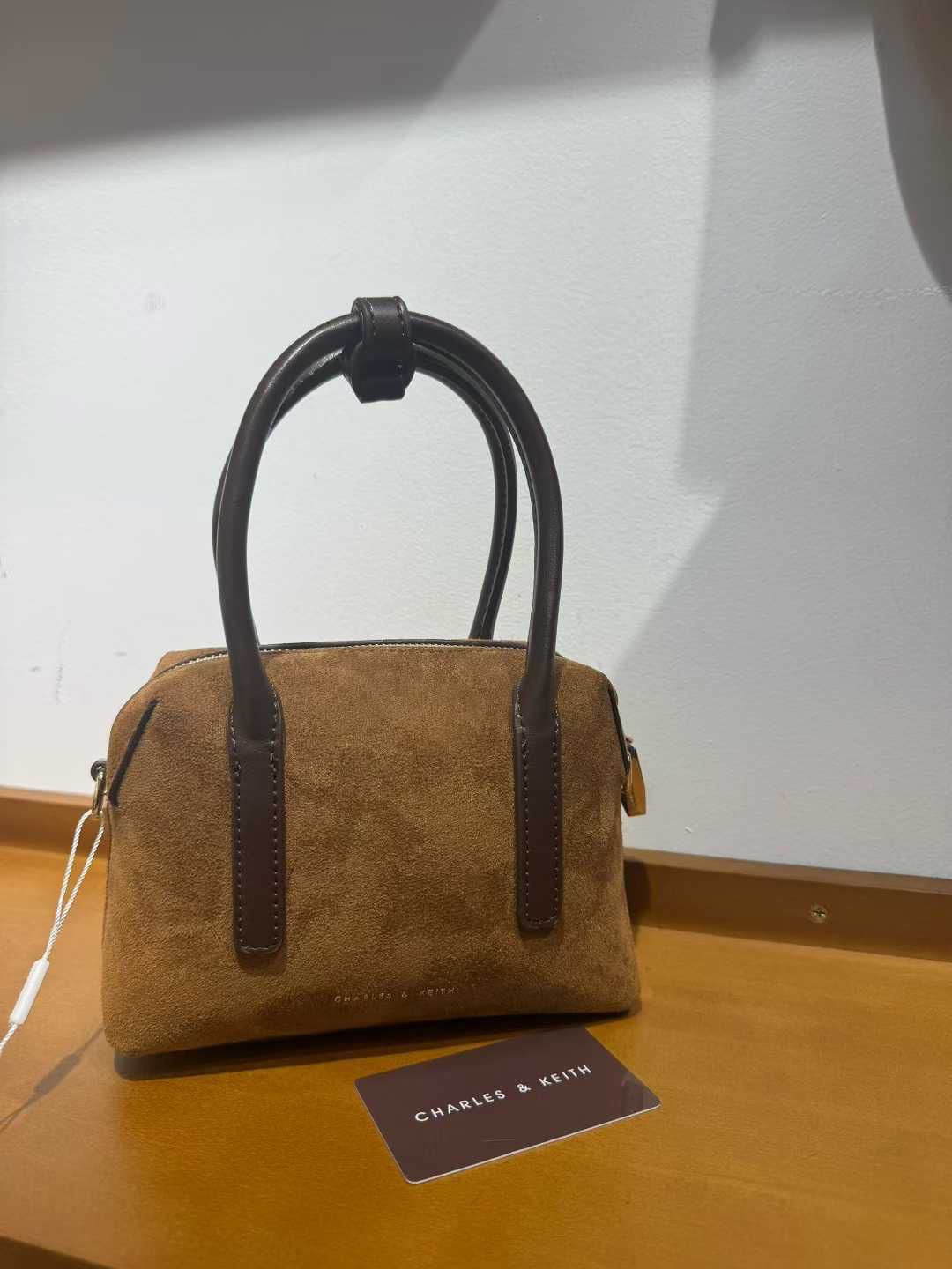 Charels & Keith Deyna Suede And Regular Bowling Bag