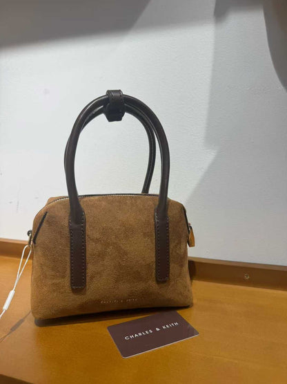 Charels & Keith Deyna Suede And Regular Bowling Bag