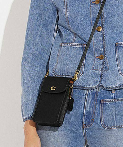 Coach Pebble Leather Mobile Sling Bag