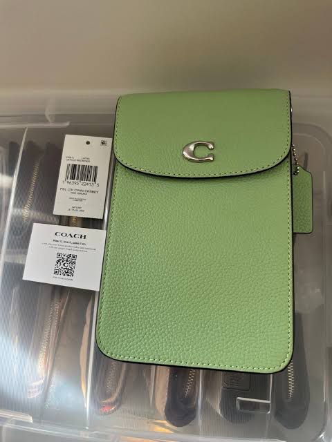 Coach Pebble Leather Mobile Sling Bag