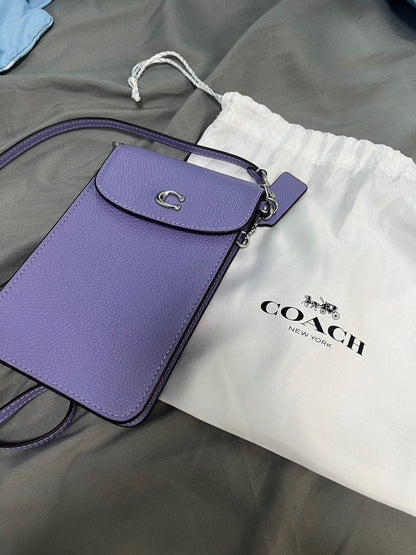 Coach Pebble Leather Mobile Sling Bag