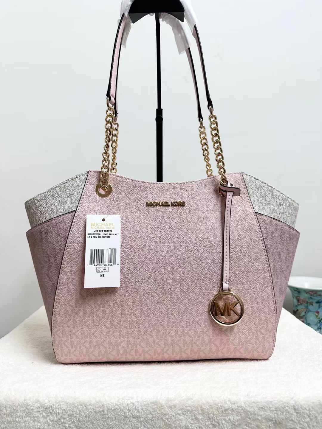 MICHAEL KORS JET SET CHAIN SHOULDER TOTE BAG