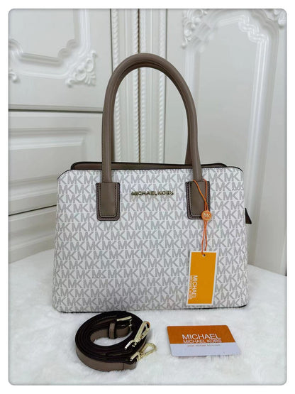 M K-O-R-S BOSTON HANDBAG WITH MULTIPLE POCKETS