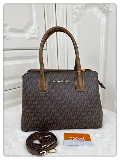 M K-O-R-S BOSTON HANDBAG WITH MULTIPLE POCKETS