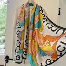 G-U-CC-I Luxury Satin Silk Designer Stole