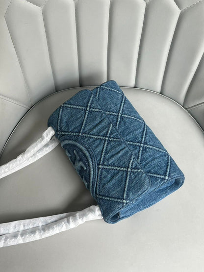 TO-RY BUR-CH FLEMING SOFT DENIM SATCHEL SERIES