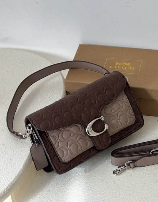 CO-A-CH TABBY EMBOSSED SHOULDER BAG