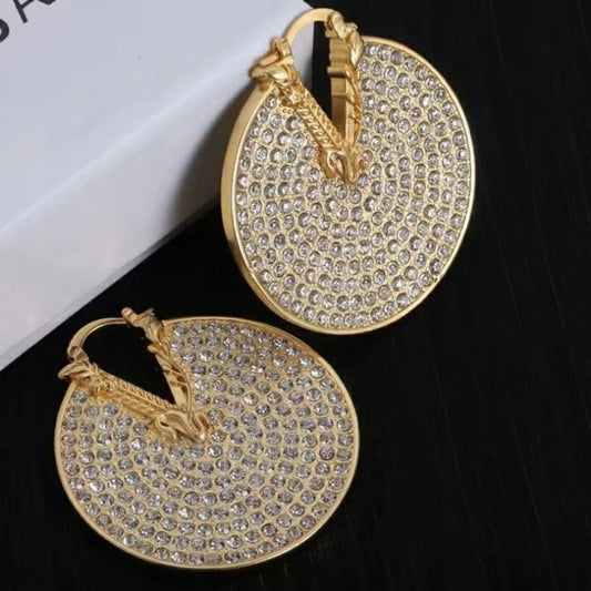 Ver-sa-ce Big Diamond Earrings