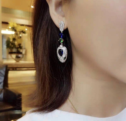 Bv-lga-ri Serpenti Diamond Studded Necklace & Earrings Set