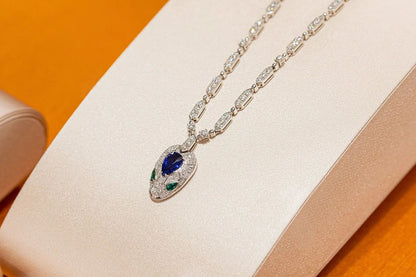 Bv-lga-ri Serpenti Diamond Studded Necklace & Earrings Set