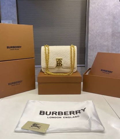 Burberry TB Monogram Quilted Shoulder Bag