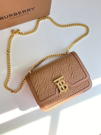 Burberry TB Monogram Quilted Shoulder Bag