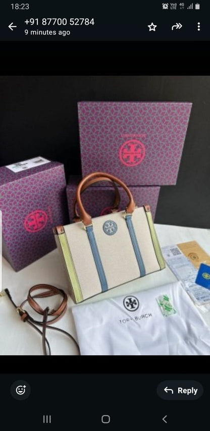 Tory Burch Mini Tote Bag With OG Box & Dust Bag & Extra Shoulder Strap