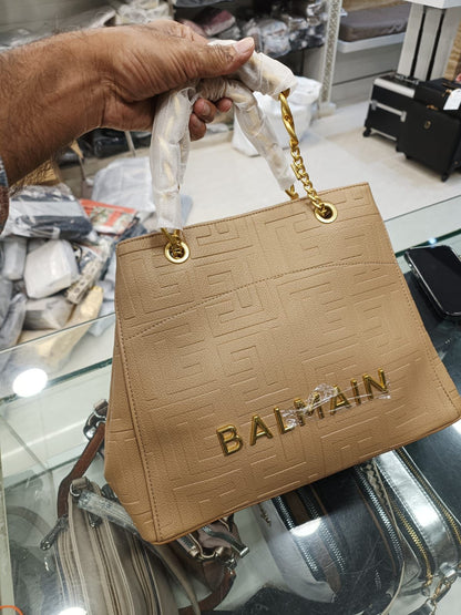 BALMAIN JACQUARD TOTE IN TOWN