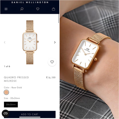 Daniel Wellington Black Premium Women's Japanese Quadro Collection