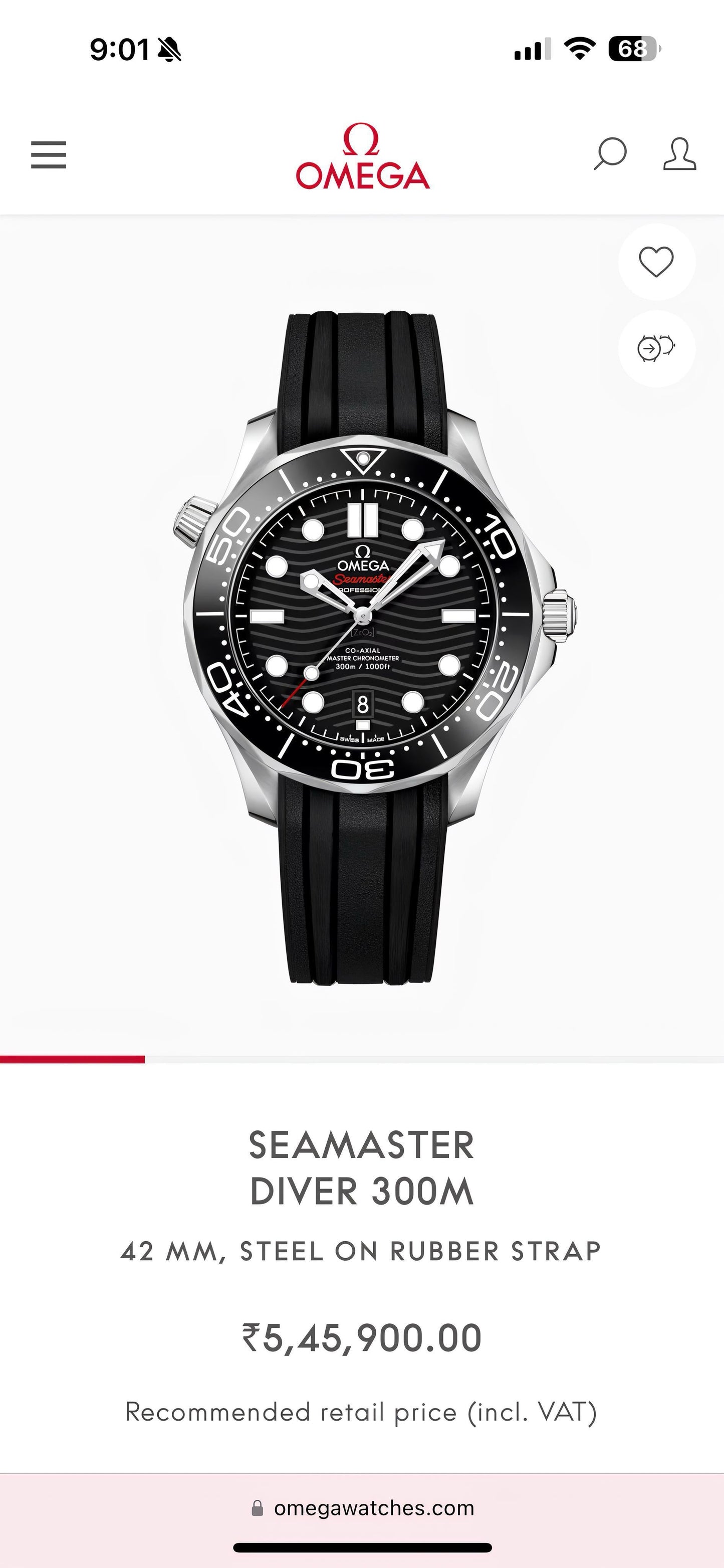 Omega Seamasters Diver 300M Original Model Series