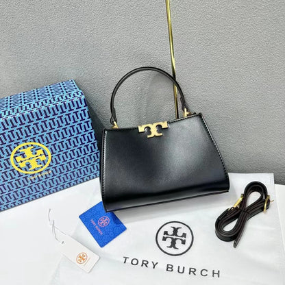 TORY BURCH ELANOR SPAZZOLATO SMALL CANVAS BAG