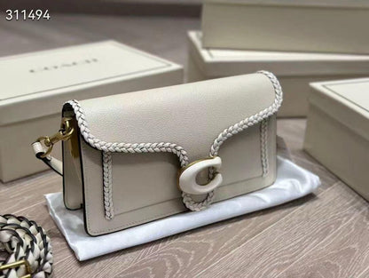 Coach Tabby Braided Leather Quality Shoulder Bag