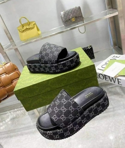 Gucci GG Marmont Platform Slide Sandal
