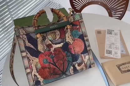 Gucci GG Diana Python Premium Tote Bag